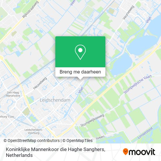 Koninklijke Mannenkoor die Haghe Sanghers kaart