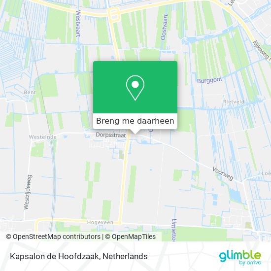 Kapsalon de Hoofdzaak kaart