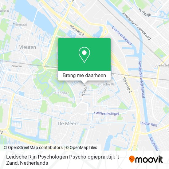 Leidsche Rijn Psychologen Psychologiepraktijk 't Zand kaart