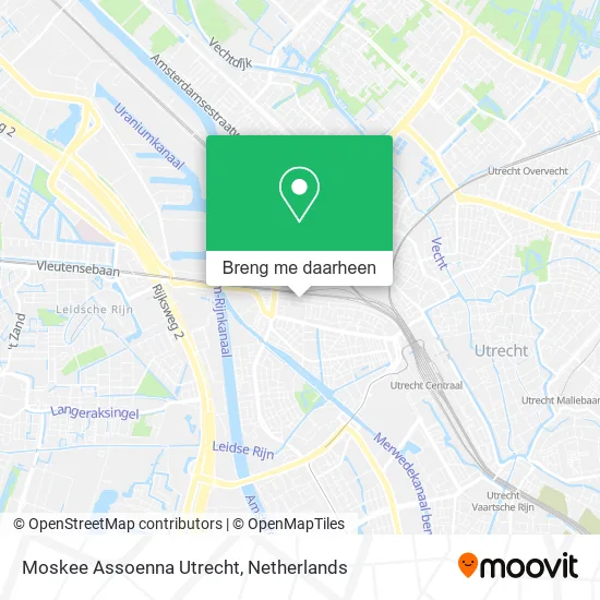 Moskee Assoenna Utrecht kaart