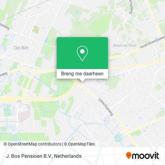 J. Bos Pensioen B.V. kaart
