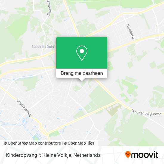 Kinderopvang 't Kleine Volkje kaart