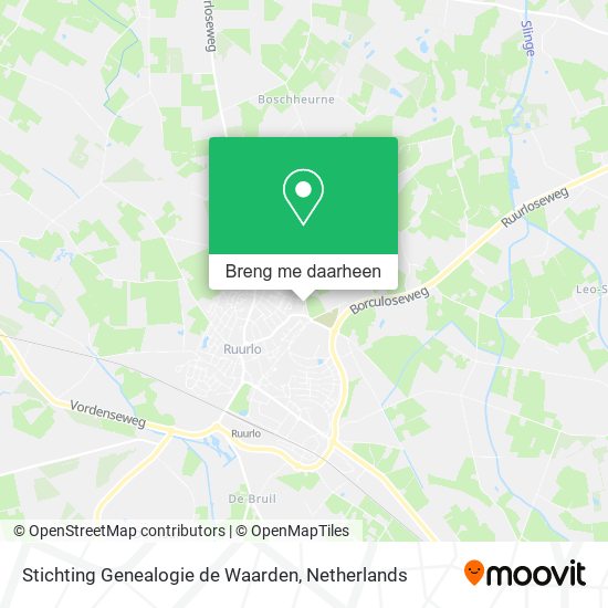 Stichting Genealogie de Waarden kaart