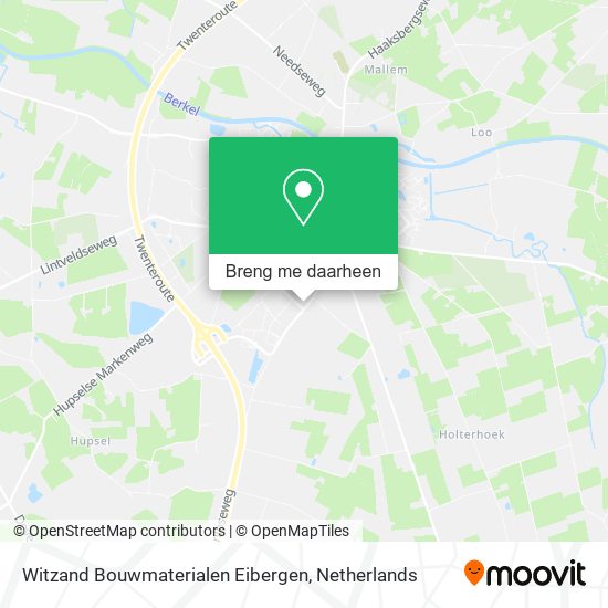 Witzand Bouwmaterialen Eibergen kaart