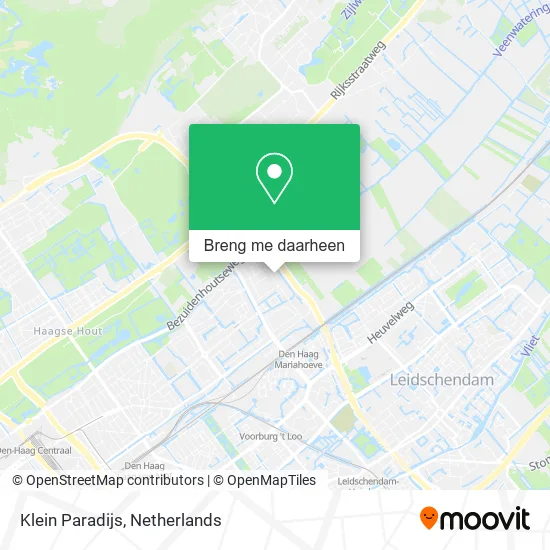 Klein Paradijs kaart