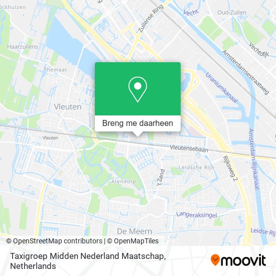 Taxigroep Midden Nederland Maatschap kaart