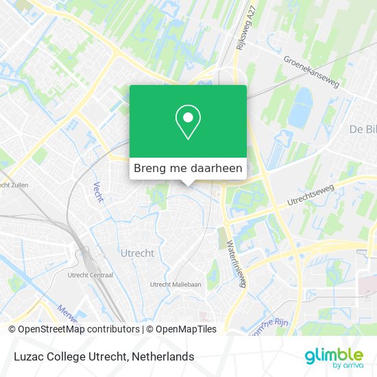 Luzac College Utrecht kaart