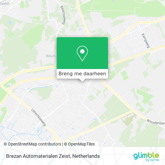 Brezan Automaterialen Zeist kaart