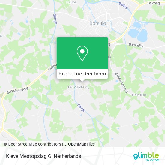 Kleve Mestopslag G kaart