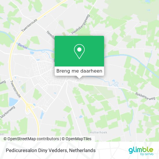 Pedicuresalon Diny Vedders kaart