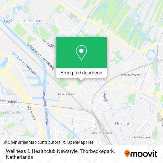 Wellness & Healthclub Newstyle, Thorbeckepark kaart