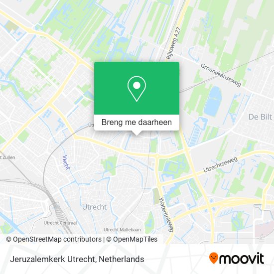 Jeruzalemkerk Utrecht kaart