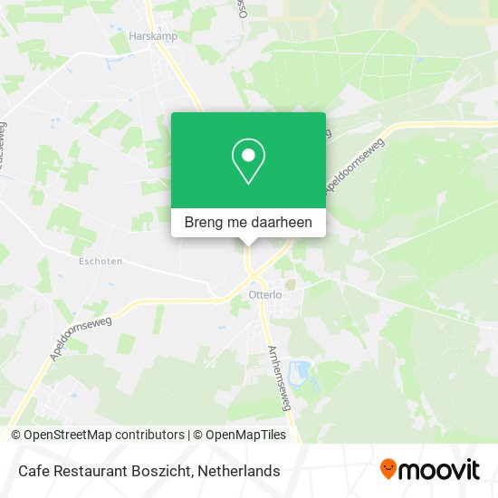 Cafe Restaurant Boszicht kaart