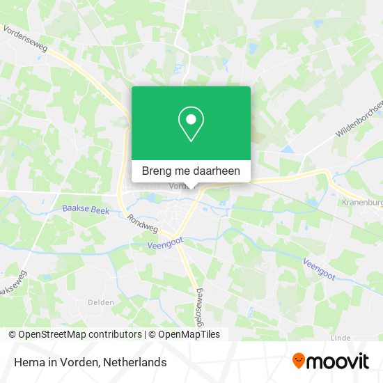 Hema in Vorden kaart