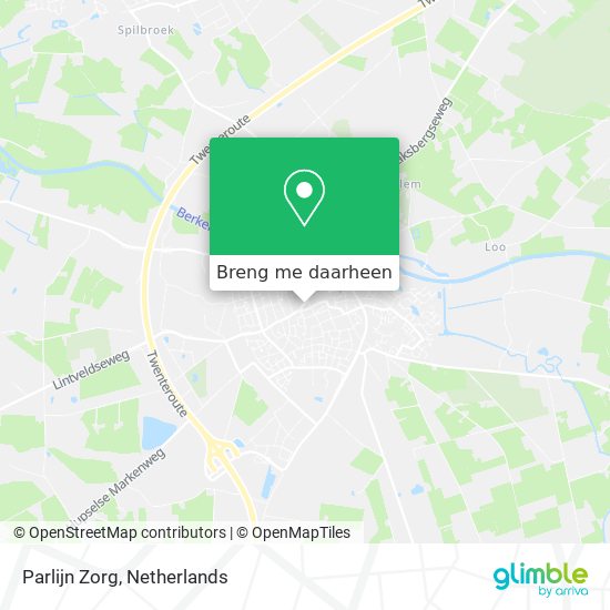 Parlijn Zorg kaart