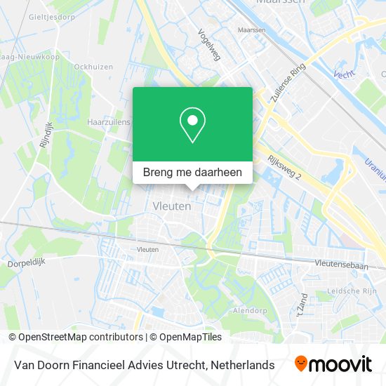 Van Doorn Financieel Advies Utrecht kaart