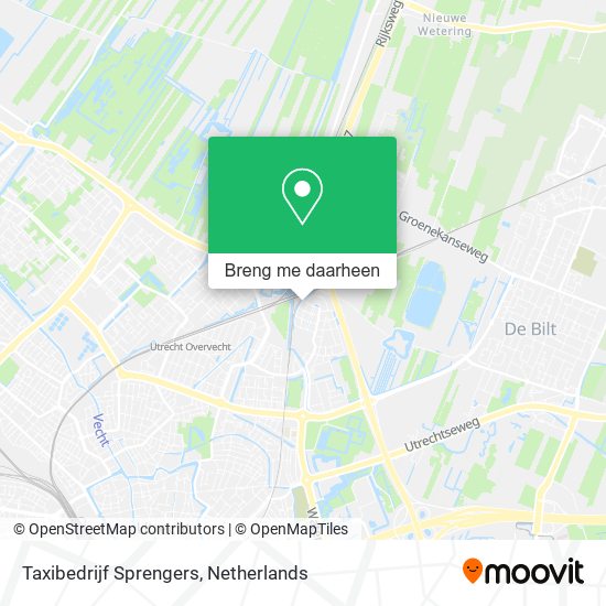 Taxibedrijf Sprengers kaart