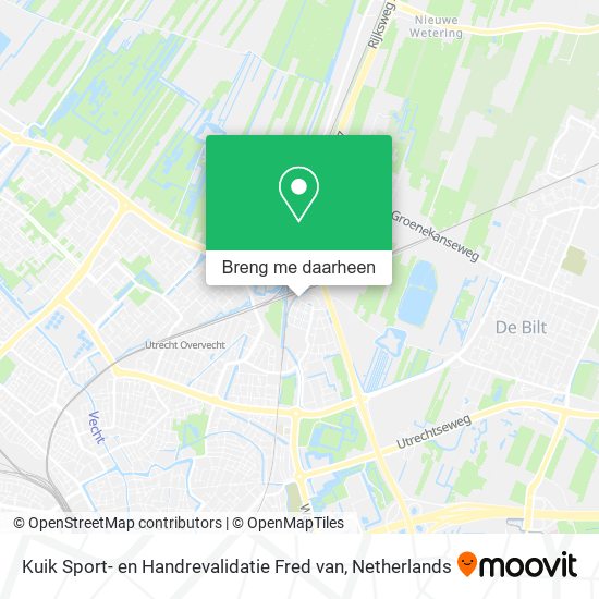 Kuik Sport- en Handrevalidatie Fred van kaart