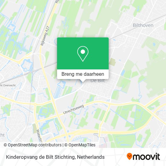 Kinderopvang de Bilt Stichting kaart