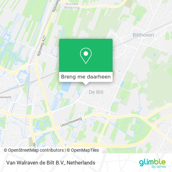 Van Walraven de Bilt B.V. kaart