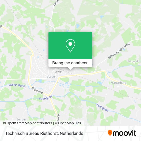 Technisch Bureau Riethorst kaart