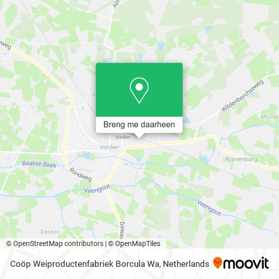 Coöp Weiproductenfabriek Borcula Wa kaart