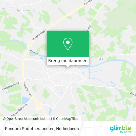 Rondom Podotherapeuten kaart