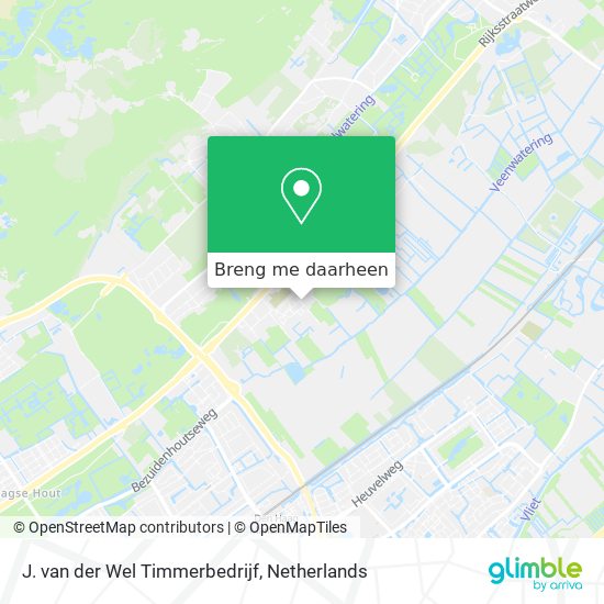 J. van der Wel Timmerbedrijf kaart