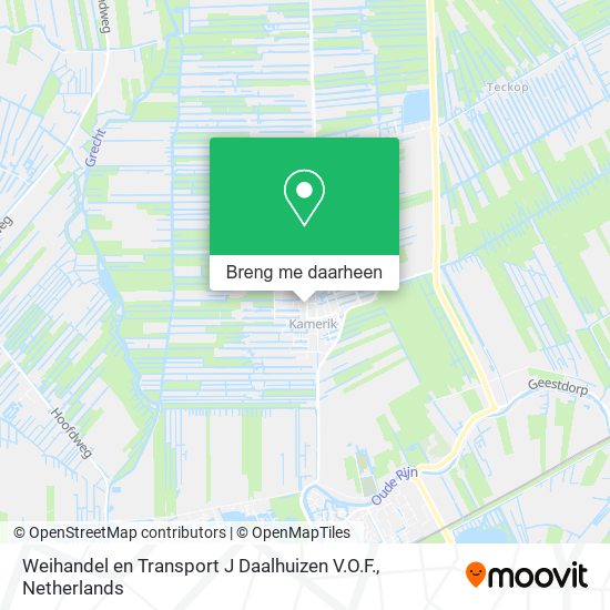 Weihandel en Transport J Daalhuizen V.O.F. kaart
