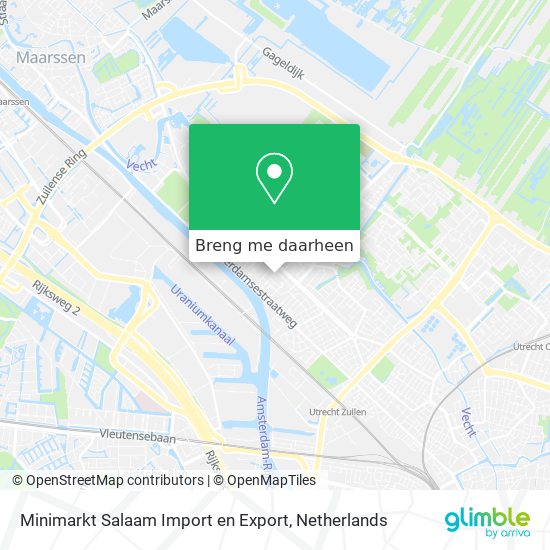 Minimarkt Salaam Import en Export kaart