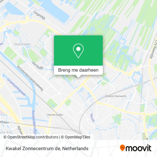 Kwakel Zonnecentrum de kaart