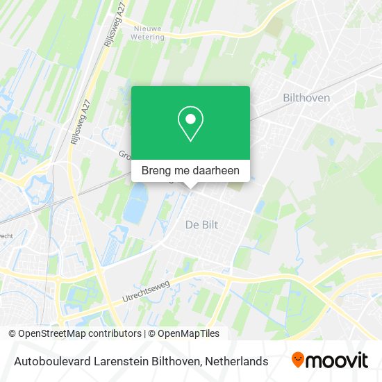 Autoboulevard Larenstein Bilthoven kaart