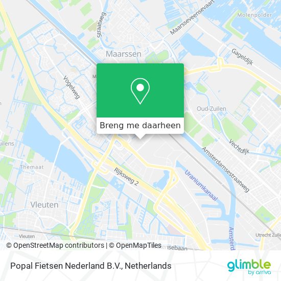 Popal Fietsen Nederland B.V. kaart