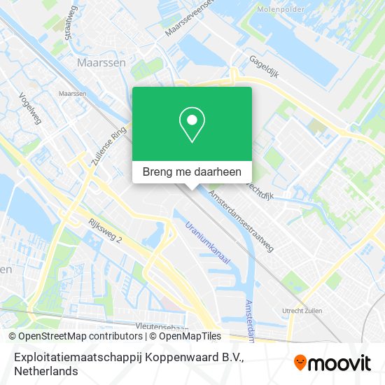 Exploitatiemaatschappij Koppenwaard B.V. kaart