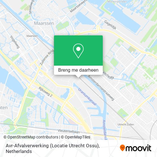 Avr-Afvalverwerking (Locatie Utrecht Ossu) kaart