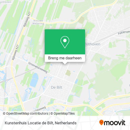 Kunstenhuis Locatie de Bilt kaart