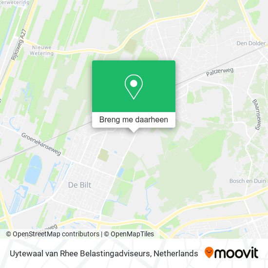 Uytewaal van Rhee Belastingadviseurs kaart
