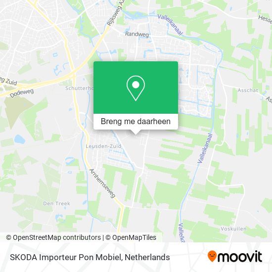 SKODA Importeur Pon Mobiel kaart
