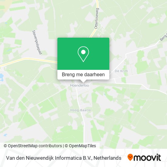 Van den Nieuwendijk Informatica B.V. kaart