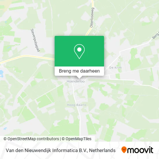 Van den Nieuwendijk Informatica B.V. kaart