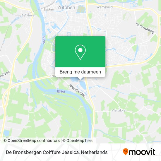 De Bronsbergen Coiffure Jessica kaart