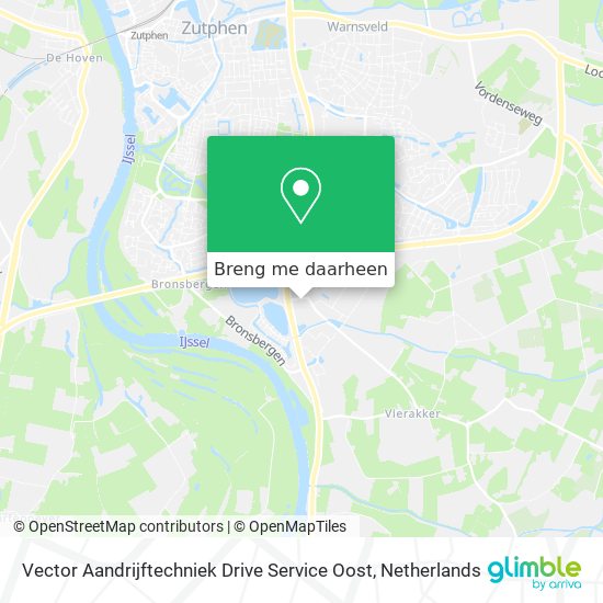 Vector Aandrijftechniek Drive Service Oost kaart