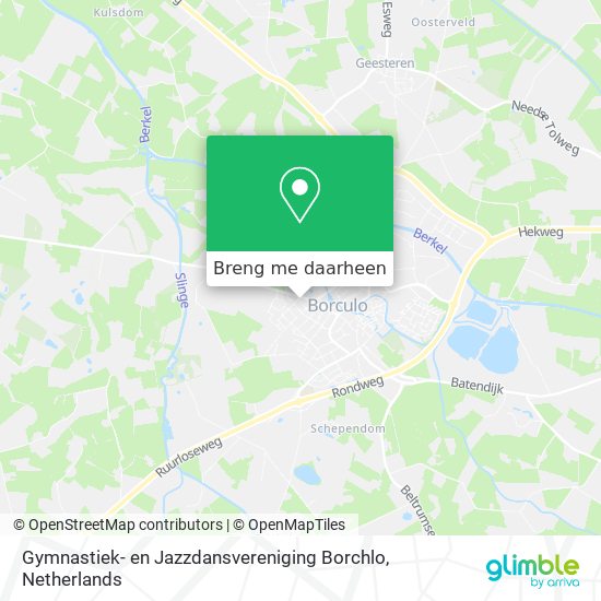 Gymnastiek- en Jazzdansvereniging Borchlo kaart