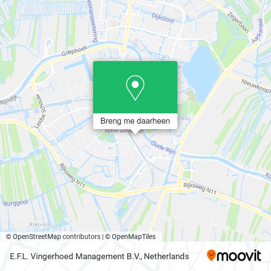 E.F.L. Vingerhoed Management B.V. kaart