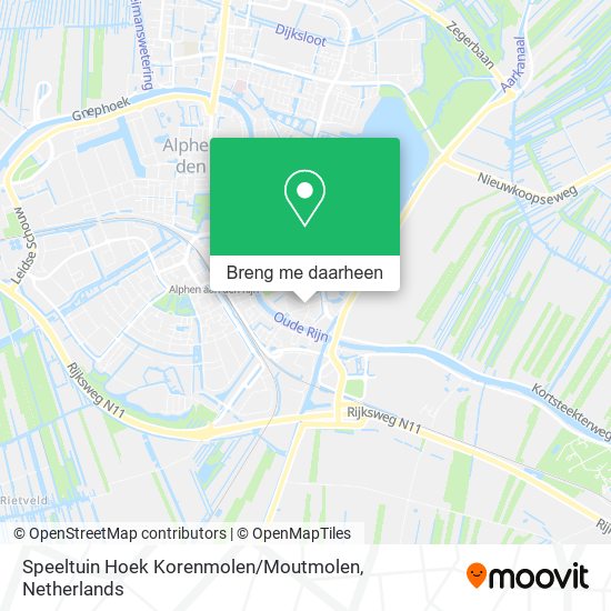 Speeltuin Hoek Korenmolen / Moutmolen kaart