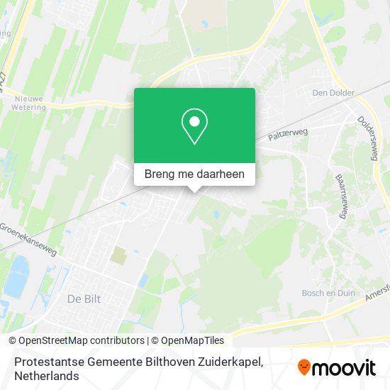 Protestantse Gemeente Bilthoven Zuiderkapel kaart