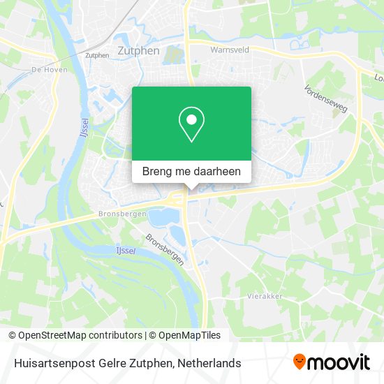 Huisartsenpost Gelre Zutphen kaart