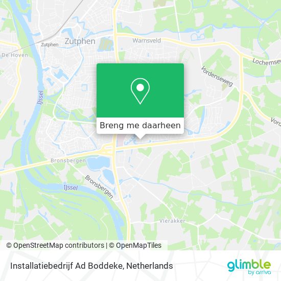 Installatiebedrijf Ad Boddeke kaart