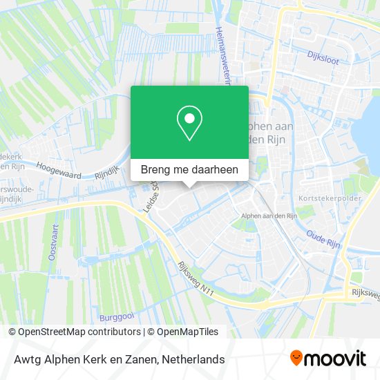 Awtg Alphen Kerk en Zanen kaart