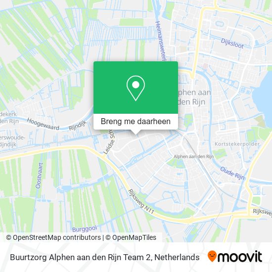 Buurtzorg Alphen aan den Rijn Team 2 kaart